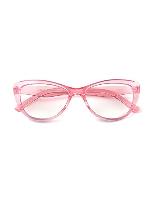 Betsey Johnson womens Yara Glasses Blue Light Glasses Frame, Crystal Pink, 40mm US