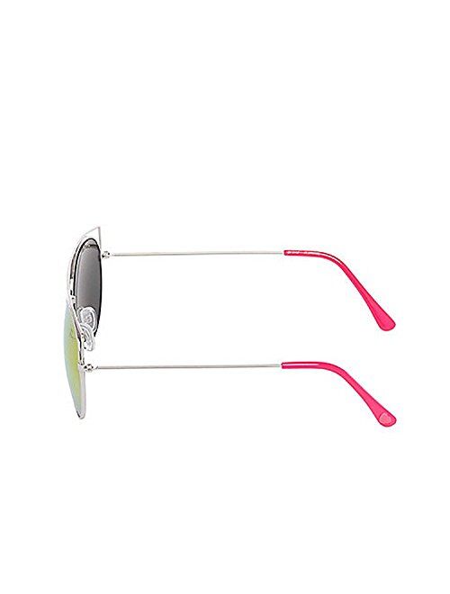 Betsey Johnson Women's Top It Off Colored Lens Sunglasses, Pink Orange