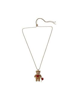 Bear Pendant Slider Necklace