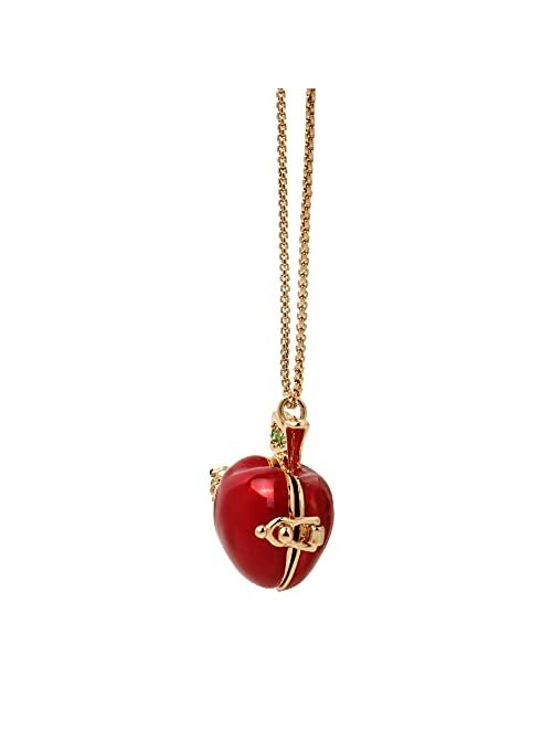 Betsey Johnson Apple Pendant Slider Necklace
