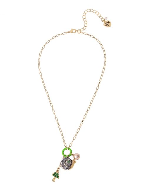 Betsey Johnson Women's Snail Charm Pendant Necklace