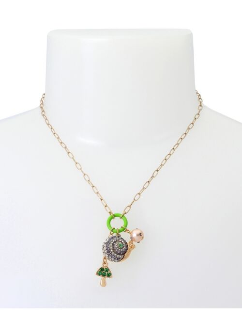 Betsey Johnson Women's Snail Charm Pendant Necklace