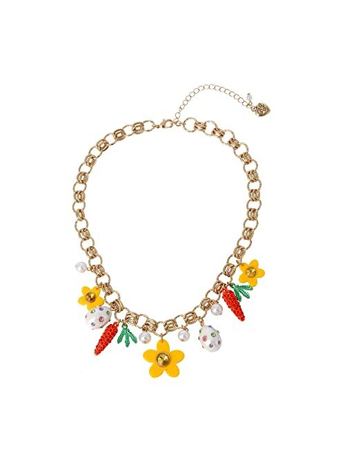 Betsey Johnson Spring Charm Necklace