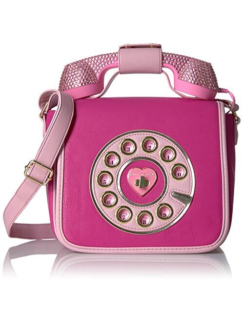 Betsey Johnson women's Kitsch Phone Bag Crossbody, Pink, One Size US