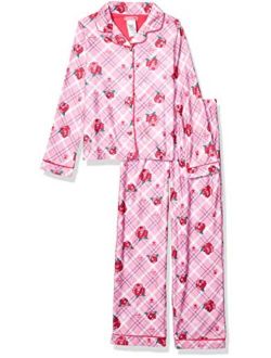Girls' Big Button Down Pajama Set