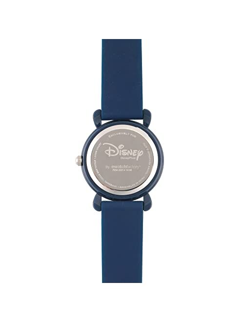 DISNEY Boys' Mickey Mouse Analog-Quartz Watch with Silicone Strap, Blue, 16 (Model: WDS000012)