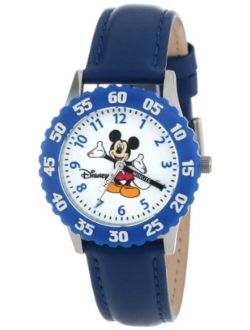 Kids' W000005 Mickey Mouse Stainless Steel Time Teacher Watch