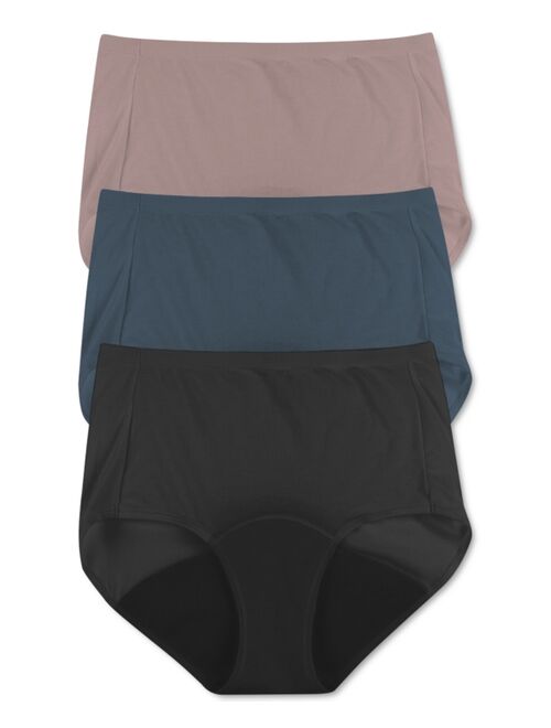 Hanes Women's Fresh & Dry Light Period Underwear, 3-Pk Brief