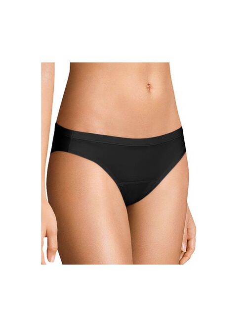 Hanes Women’s Fresh & Dry Light Period Underwear Bikini 3-Pack Underwear LL42BL