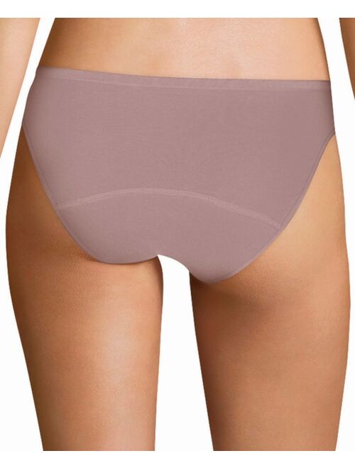 Hanes Women's Fresh & Dry Light Period Underwear, 3-Pk Bikini