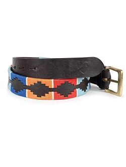Shires Adults Drover Polo Belt Turquoise/Red/Orange/Blue 32"