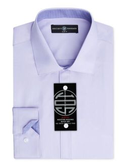 Society of Threads Men's Slim-Fit Non-Iron Stretch Solid Dress Shirt