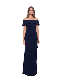 Ruffled Off-The-Shoulder Gown