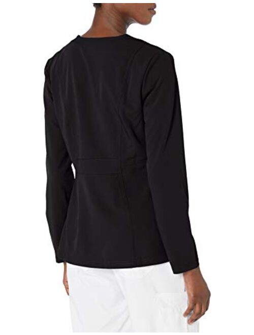 Dickies Xtreme Stretch Women Warm Up Scrubs Jacket Snap Front 82310
