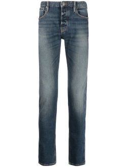 J75 Slim-Fit distressed jeans