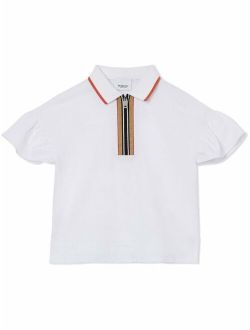Kids Icon Stripe-detailing cotton polo shirt