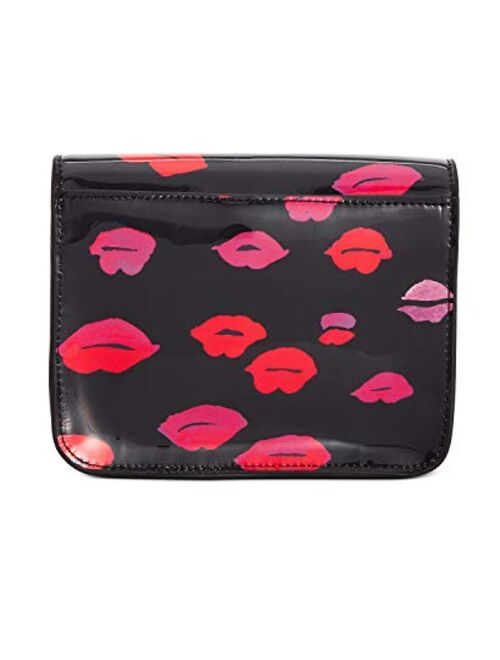 Betsey Johnson XOX Mini Crossbody Purse, Black Multi