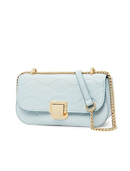 LAORENTOU Womens Shoulder Bags, Ladies Cow Leather Chain Purse & Crossbody Handbags for Women with Chain Strap