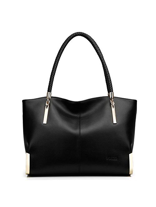 Laorentou Genuine Leather Tote Handbags for Women, Ladies Top-handle Purse Shoulder Bags Valentines Day