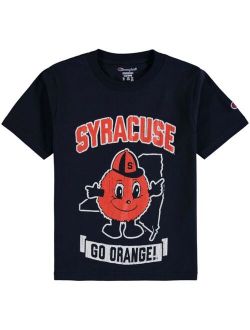 Youth Navy Syracuse Orange Strong Mascot T-shirt