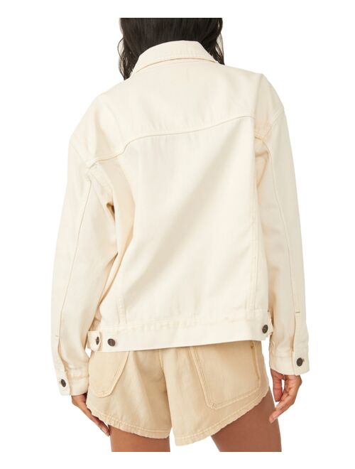 Free People Jolene Button-Down Denim Trucker Jacket