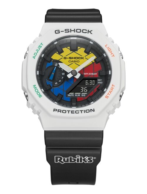 Casio G-Shock Men's Analog Digital Rubik's® Black Resin Strap Watch 45mm