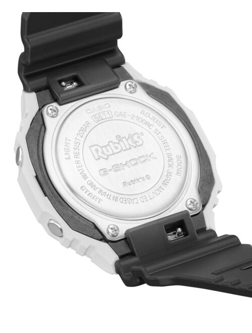 Casio G-Shock Men's Analog Digital Rubik's® Black Resin Strap Watch 45mm