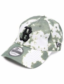 CAP B-embroidered bleached cap