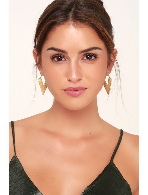 Lulus Melodious Moves Gold Earrings