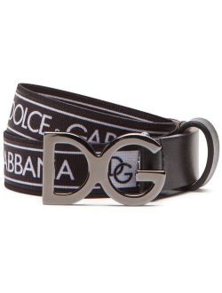 logo-print belt