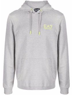 Ea7 Emporio Armani logo-print jersey hoodie