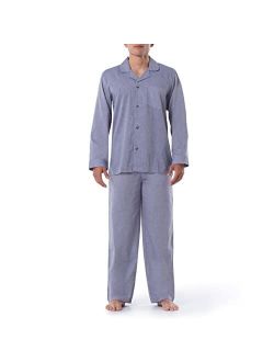 Men's Broadcloth Long Sleeve Shirt and Pant Pajama Set