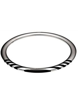 EGS1136 Stainless Steel & Black IP Treatment Woman's Bangle Bracelet $150
