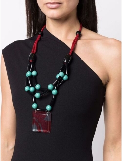 bead-embellished pendant necklace