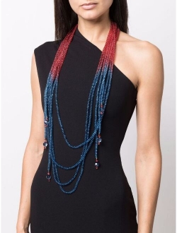 colour-block beaded necklace