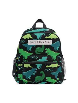 OREZI Custom Kid's Name Toddler Bag,Personalized Backpack with Name/Text Daycare Bag,Customization Cute Dino Scandinavian Style Nursery Bag Preschool Backpack Baby Diaper