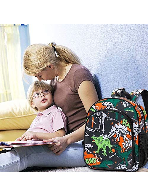 Ccjpx Toddler Backpack, 12.5” Dinosaur Preschool Bookbag for Boys Cute Kindergarten School Bag