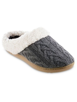 Cable Knit Alexis Hoodback Slippers