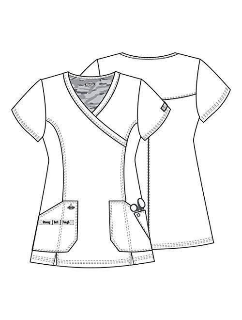 Dickies Essense DK804 Women's Mock Wrap Top
