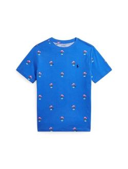 Big Boys Flamingo Print Jersey T-shirt