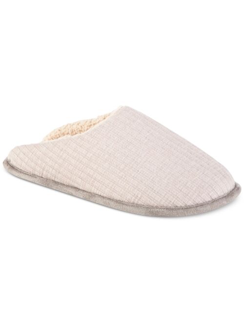 Isotoner Signature Sherpa-Lined Knit Slippers
