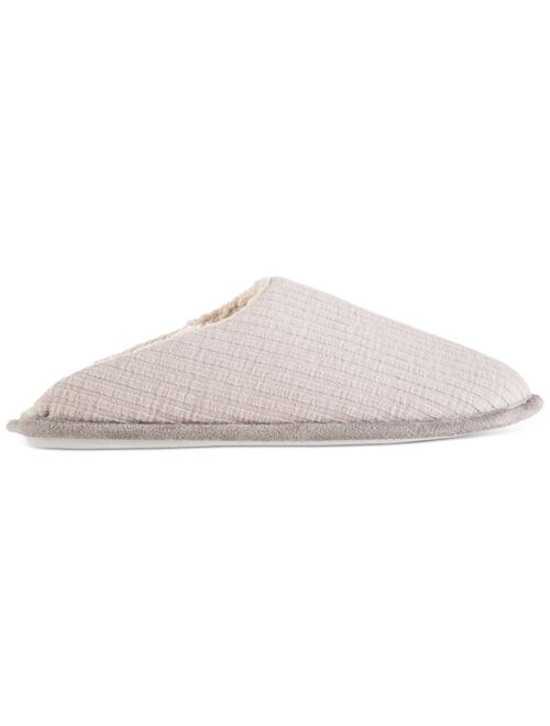 Isotoner Signature Sherpa-Lined Knit Slippers