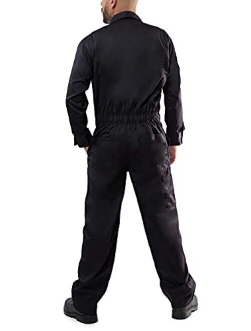 Kolossus Men's Long Sleeve Coverall - Blended - Adjustable Cuff - Utility Pockets