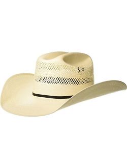 Men's 20X Natural Straw Vented Crown Cowboy Hat