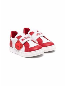 Kids two-tone leather sneakers
