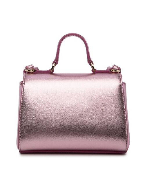 Dolce & Gabbana Kids TEEN metallic leather top-handle bag