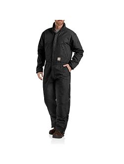 mens Loose Fit Washed Duck Insulated Coverall