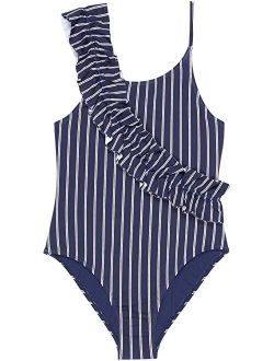 Ruched One-Piece Swimsuit (Big Kids)