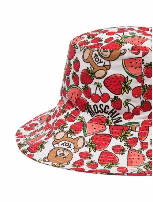 Moschino Kids Teddy Bear motif-print bucket hat