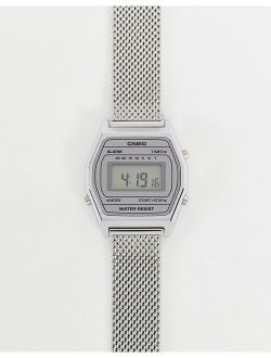 Vintage unisex mesh digital watch in silver LA690WEM-7EF